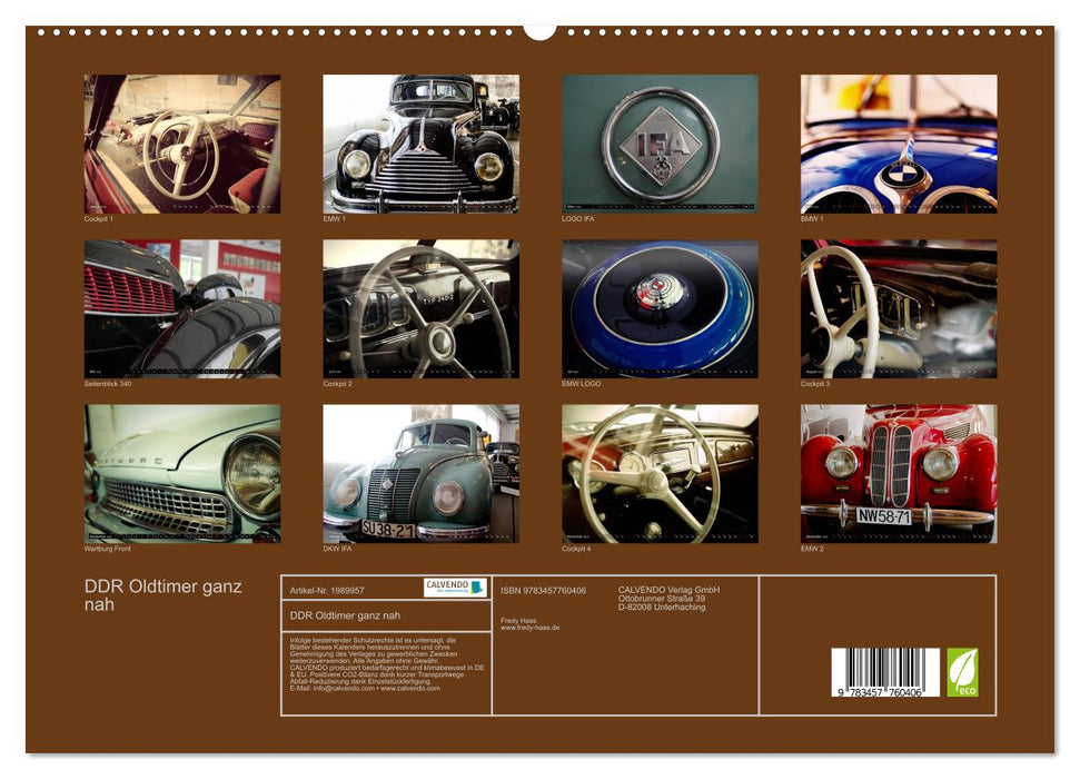 DDR Oldtimer ganz nah (CALVENDO Premium Wandkalender 2026)