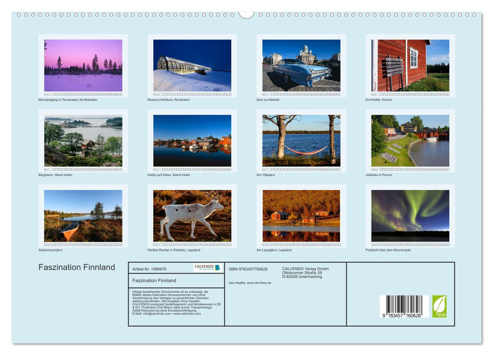 Faszination Finnland (CALVENDO Premium Wandkalender 2026)