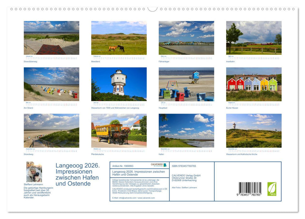Langeoog 2026. Impressionen zwischen Hafen und Ostende (CALVENDO Premium Wandkalender 2026)