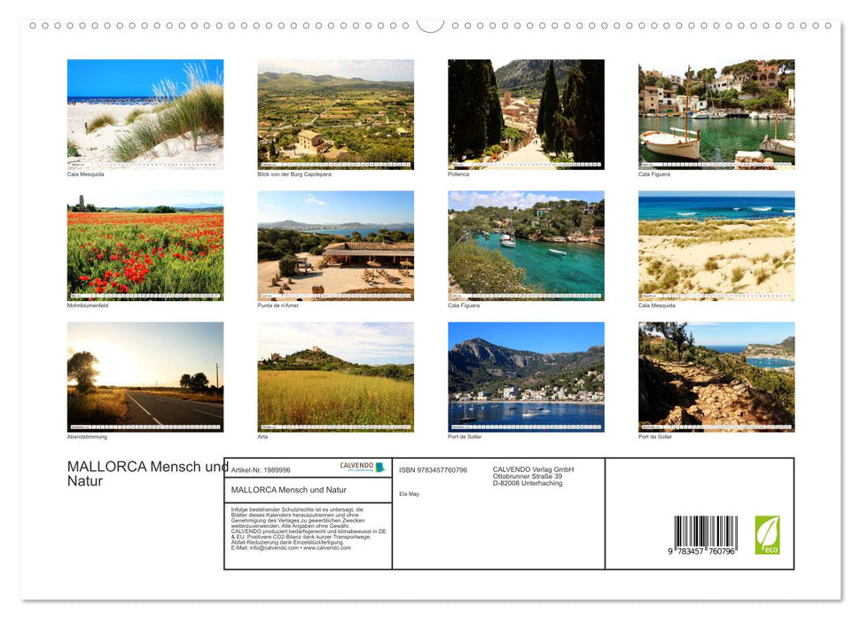 MALLORCA Mensch und Natur (CALVENDO Premium Wandkalender 2026)