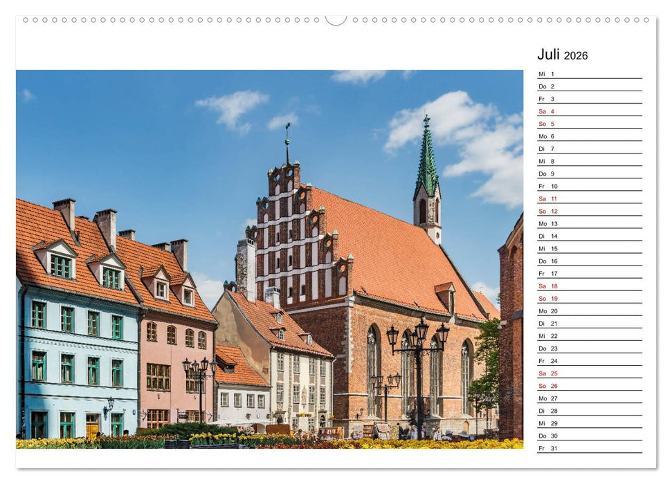 Ein Wochenende in Riga (CALVENDO Premium Wandkalender 2026)