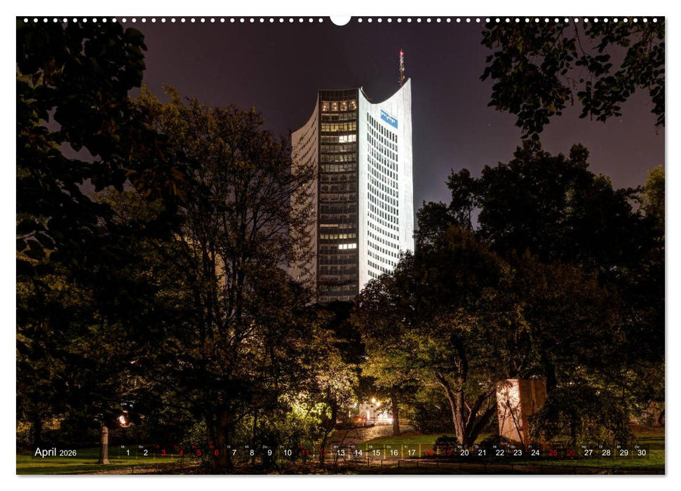 Nachts in Leipzig (CALVENDO Premium Wandkalender 2026)