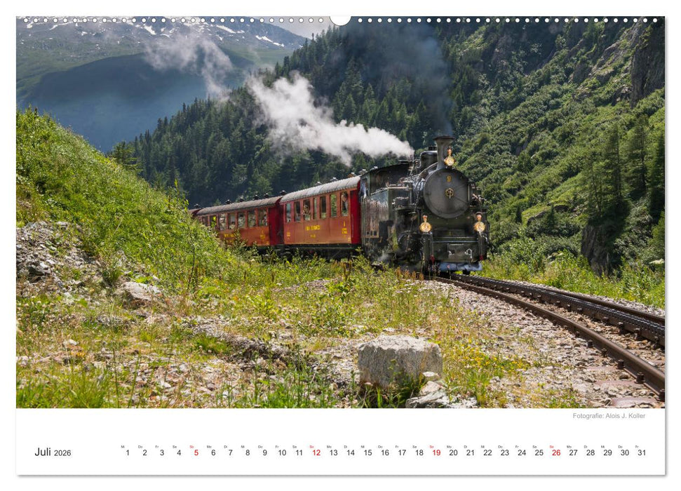 Dampfbahn Furka 2026 (CALVENDO Premium Wandkalender 2026)