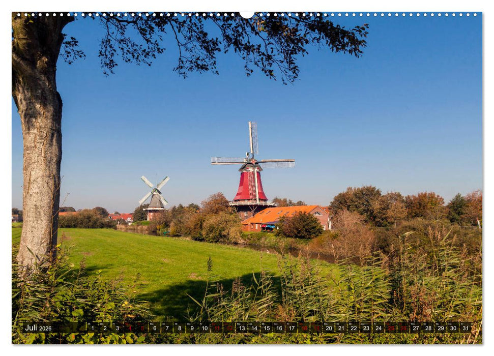 KRUMMHÖRN Achtzehn Warfendörfer plus ein Fischerdorf (CALVENDO Premium Wandkalender 2026)