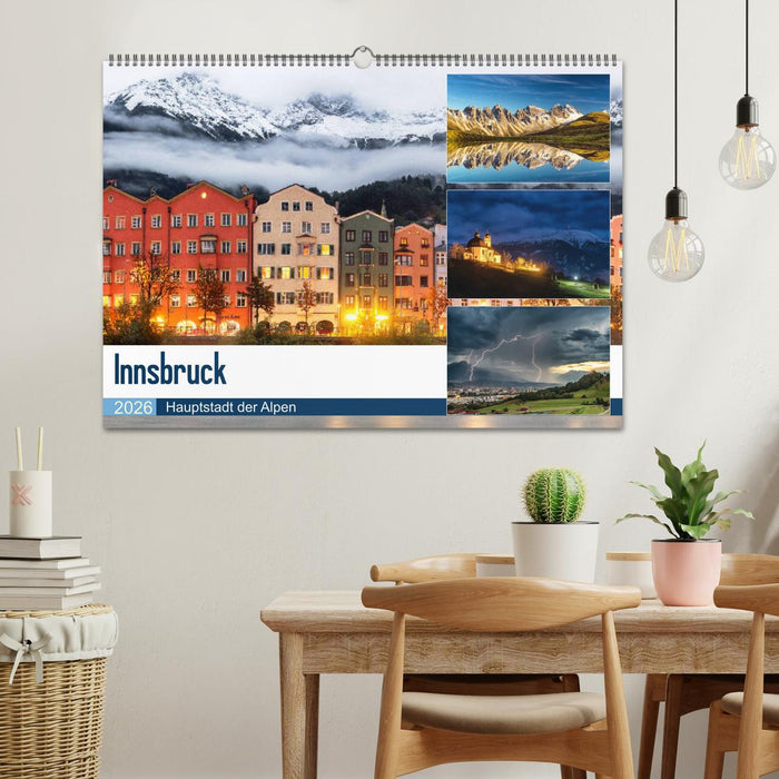 Innsbruck - Hauptstadt der Alpen (CALVENDO Wandkalender 2026)