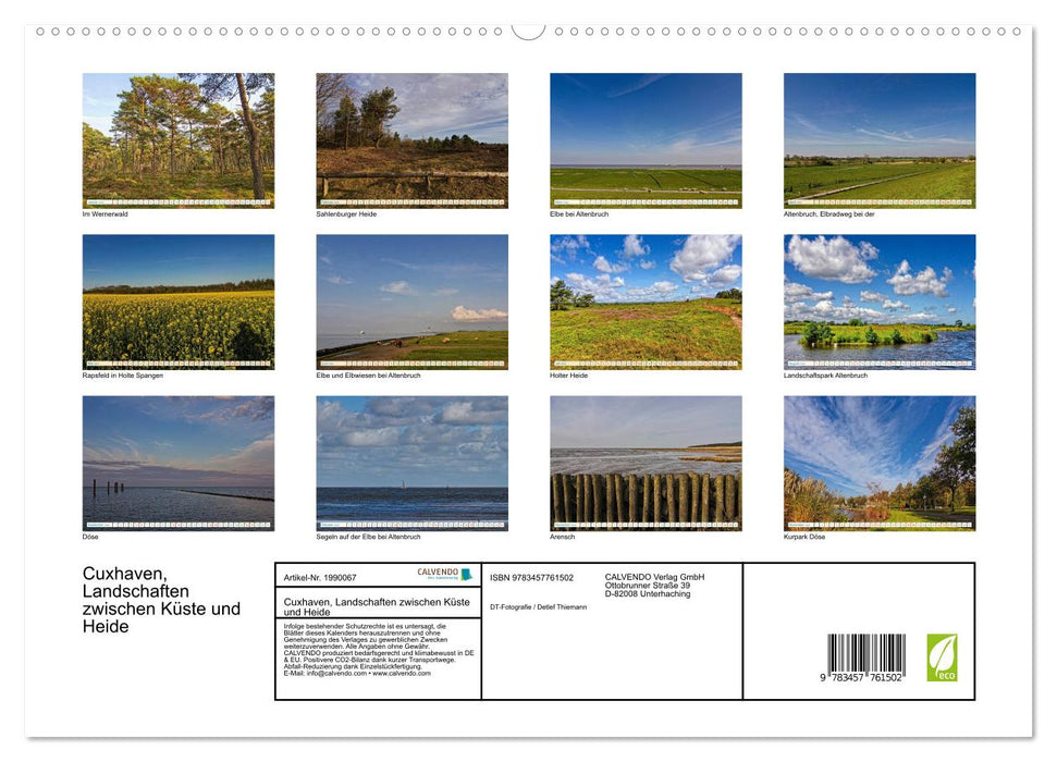 Cuxhaven, Landschaften zwischen Küste und Heide (CALVENDO Premium Wandkalender 2026)