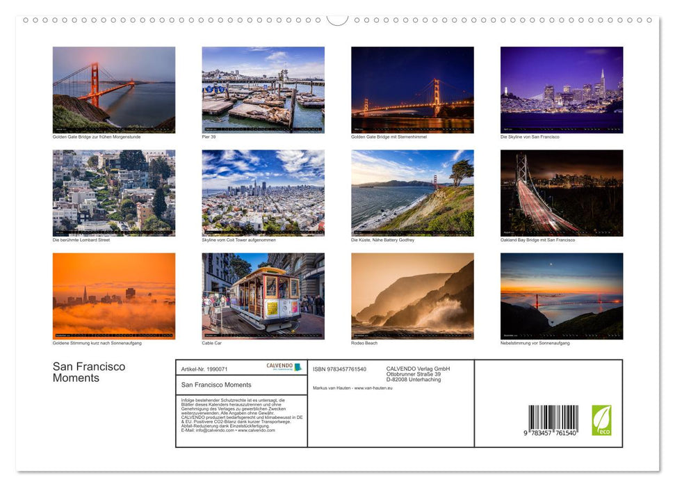 San Francisco Moments (CALVENDO Premium Wandkalender 2026)