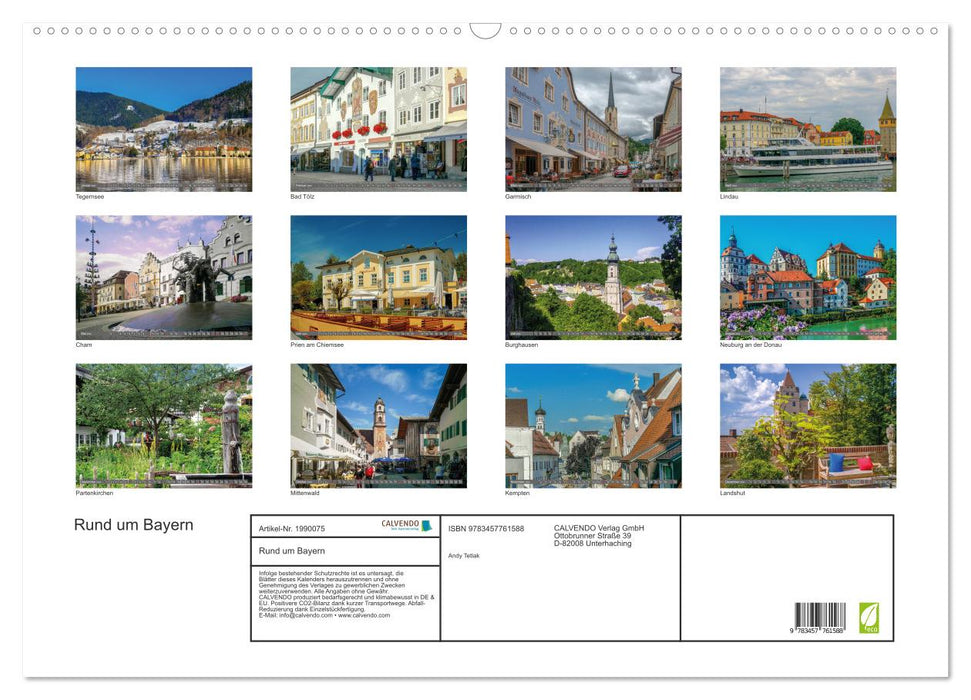Rund um Bayern (CALVENDO Wandkalender 2026)