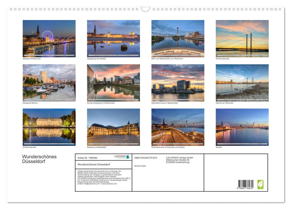 Wunderschönes Düsseldorf (CALVENDO Wandkalender 2026)