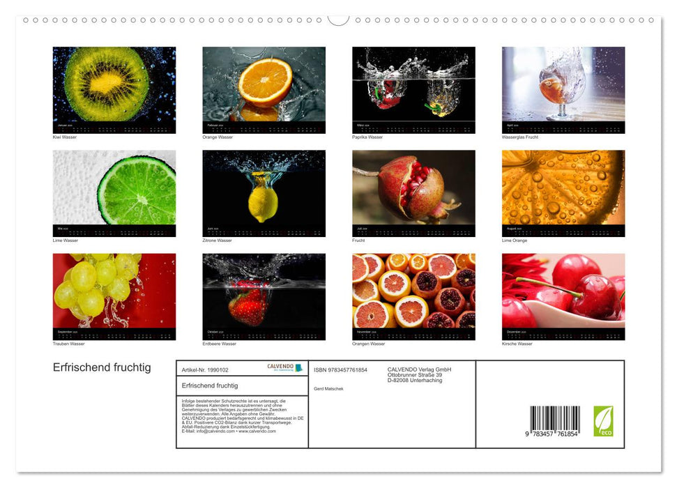 Erfrischend fruchtig (CALVENDO Premium Wandkalender 2026)