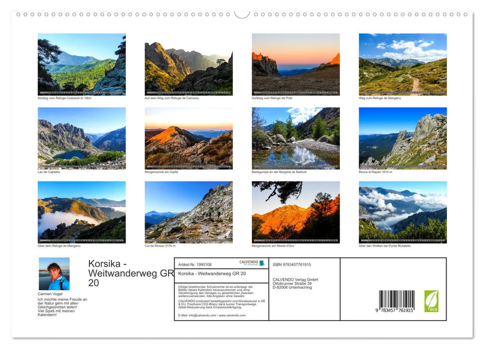Korsika - Weitwanderweg GR 20 (CALVENDO Premium Wandkalender 2026)