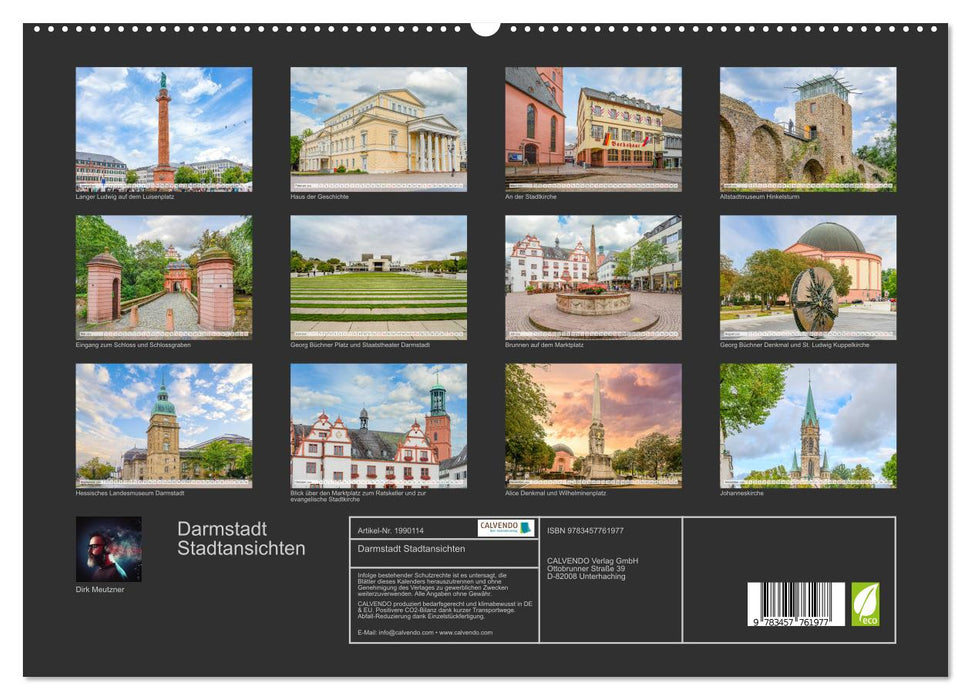 Darmstadt Stadtansichten (CALVENDO Premium Wandkalender 2026)