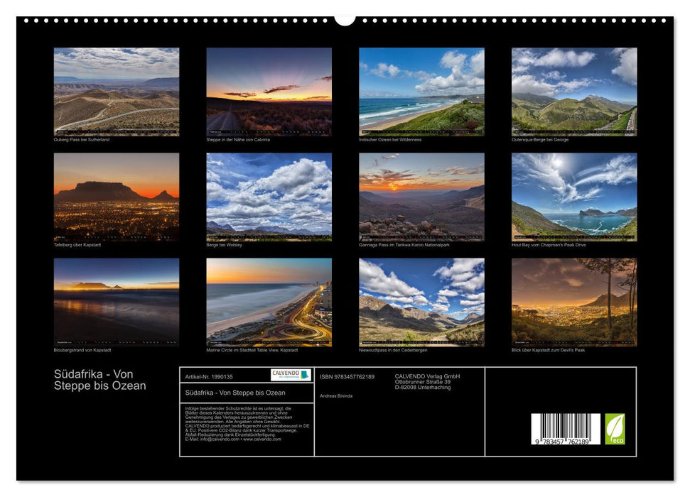 Südafrika - Von Steppe bis Ozean (CALVENDO Premium Wandkalender 2026)