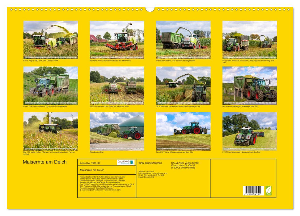 Maisernte am Deich (CALVENDO Wandkalender 2026)