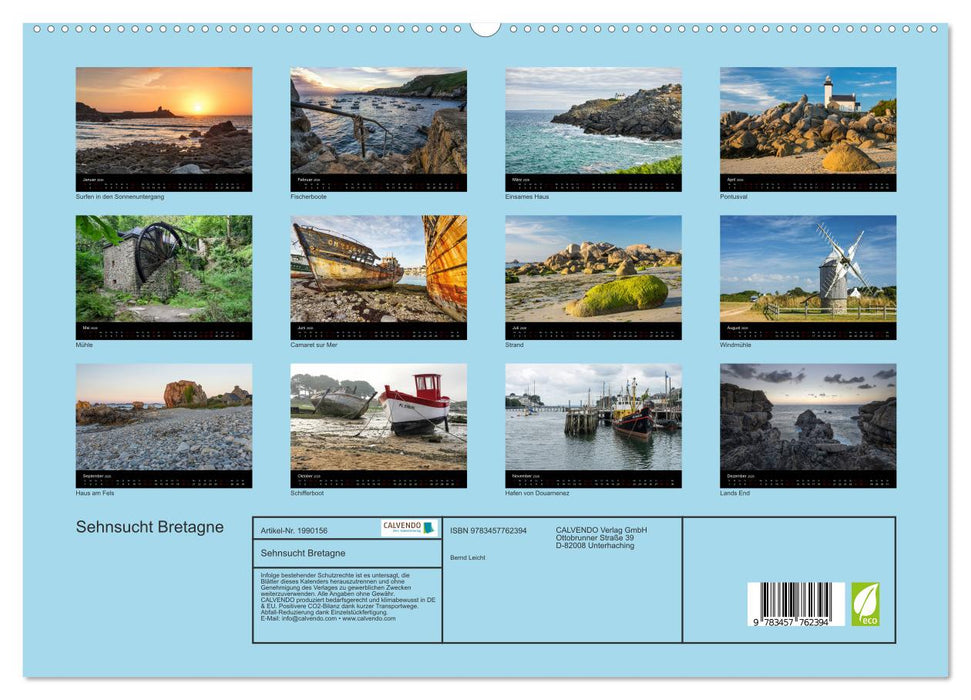 Sehnsucht Bretagne (CALVENDO Premium Wandkalender 2026)