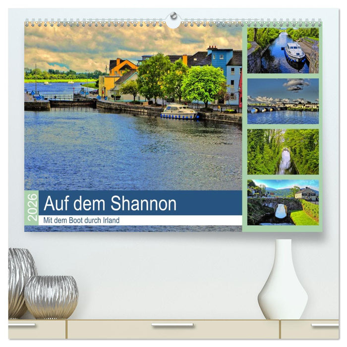 Auf dem Shannon - Mit dem Boot durch Irland (CALVENDO Premium Wandkalender 2026)