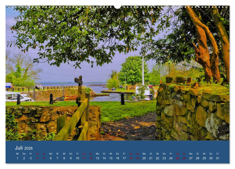 Auf dem Shannon - Mit dem Boot durch Irland (CALVENDO Premium Wandkalender 2026)