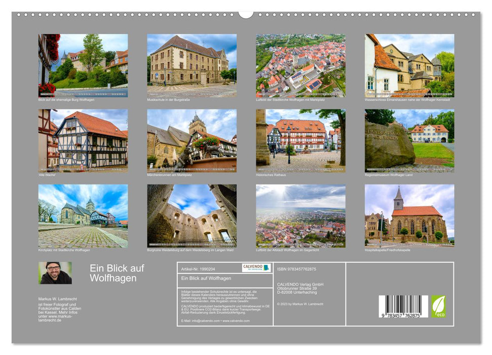 Ein Blick auf Wolfhagen (CALVENDO Premium Wandkalender 2026)