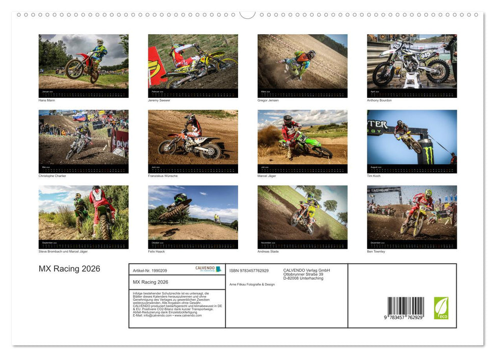MX Racing 2026 (CALVENDO Premium Wandkalender 2026)