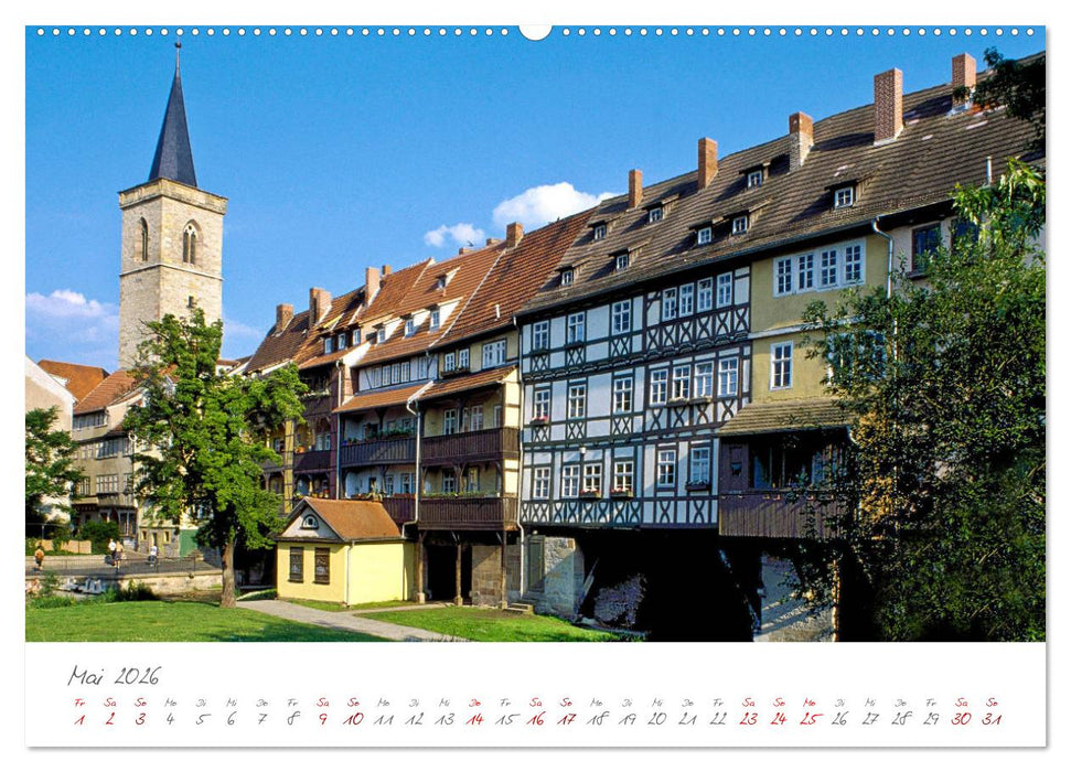 Erfurt - Die Landeshauptstadt mit Geschichte (CALVENDO Wandkalender 2026)