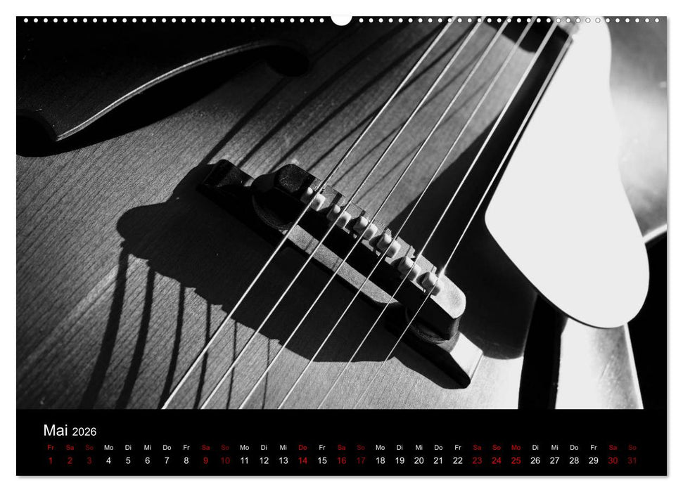 Regelwerke - Details alter E-Gitarren (CALVENDO Premium Wandkalender 2026)