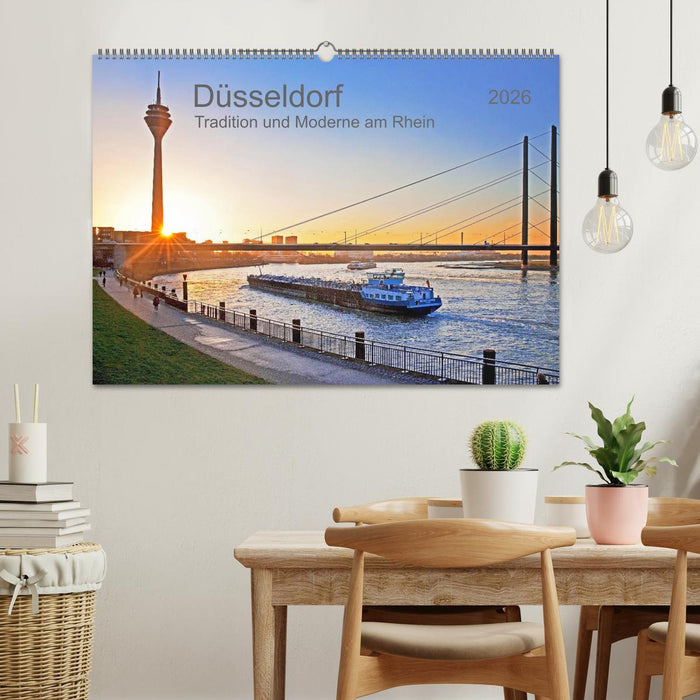 Düsseldorf - Tradition und Moderne am Rhein (CALVENDO Wandkalender 2026)