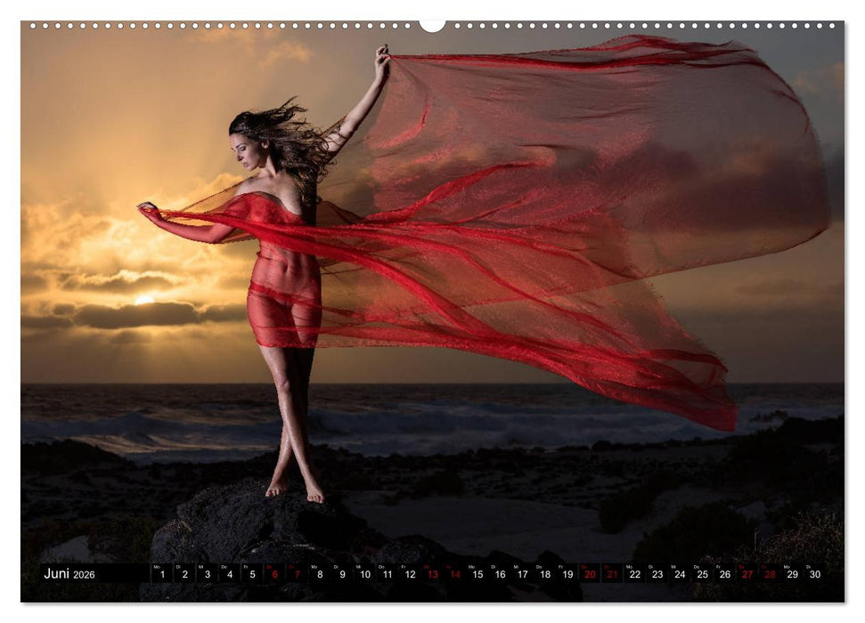 Lanzarote - Aktaufnahmen auf der Vulkaninsel (CALVENDO Premium Wandkalender 2026)