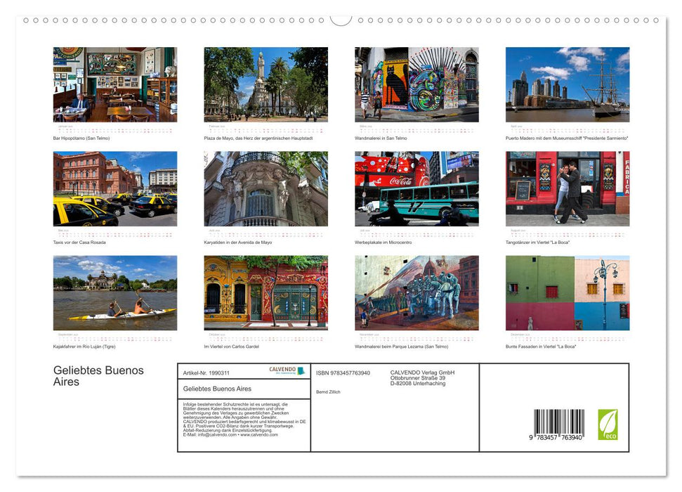 Geliebtes Buenos Aires (CALVENDO Premium Wandkalender 2026)