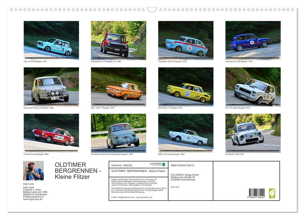 OLDTIMER BERGRENNEN - Kleine Flitzer (CALVENDO Wandkalender 2026)