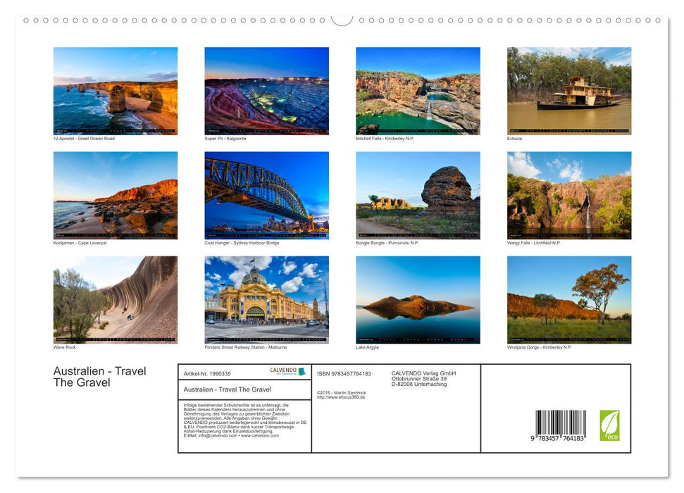 Australien - Travel The Gravel (CALVENDO Premium Wandkalender 2026)