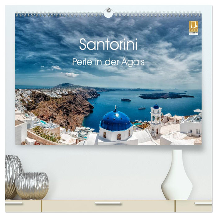 Santorini - Perle in der Ägais (CALVENDO Premium Wandkalender 2026)
