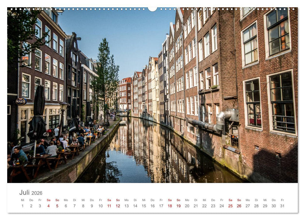 Amsterdam - Wasserstraßen und Grachten (CALVENDO Premium Wandkalender 2026)