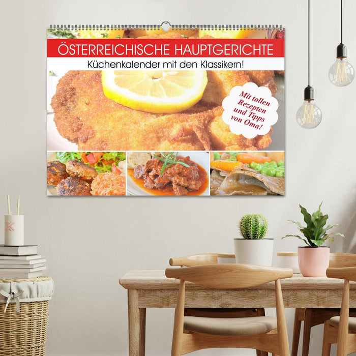 Österreichische Hauptgerichte. Küchenkalender mit den Klassikern! (CALVENDO Wandkalender 2026)