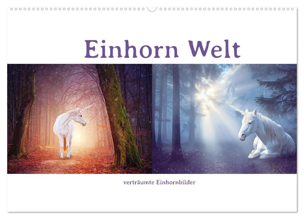Einhorn Welt - verträumte Einhornbilder (CALVENDO Wandkalender 2026)