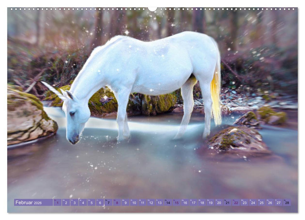 Einhorn Welt - verträumte Einhornbilder (CALVENDO Wandkalender 2026)