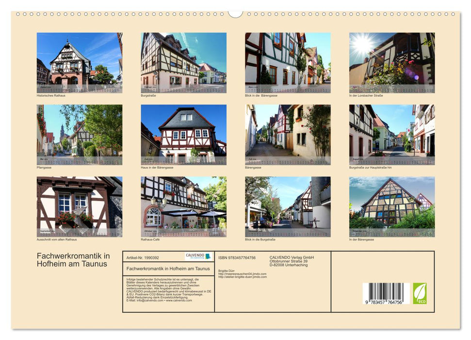 Fachwerkromantik in Hofheim am Taunus (CALVENDO Premium Wandkalender 2026)
