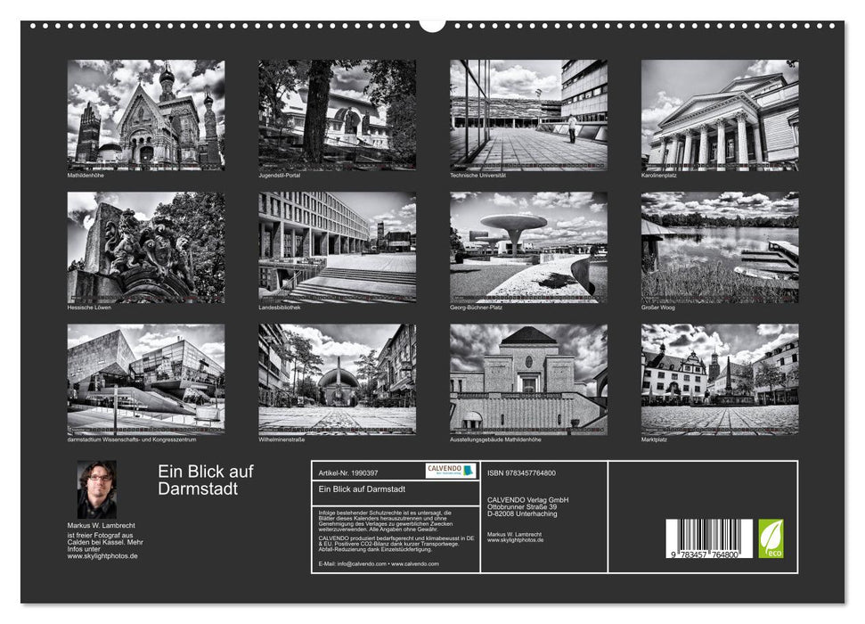 Ein Blick auf Darmstadt (CALVENDO Premium Wandkalender 2026)