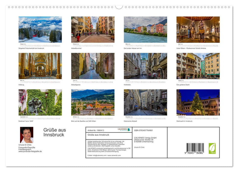 Grüße aus Innsbruck (CALVENDO Premium Wandkalender 2026)