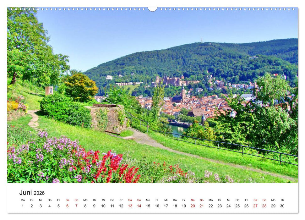 Heidelberg - Heiligenberg und Philosophenweg (CALVENDO Premium Wandkalender 2026)