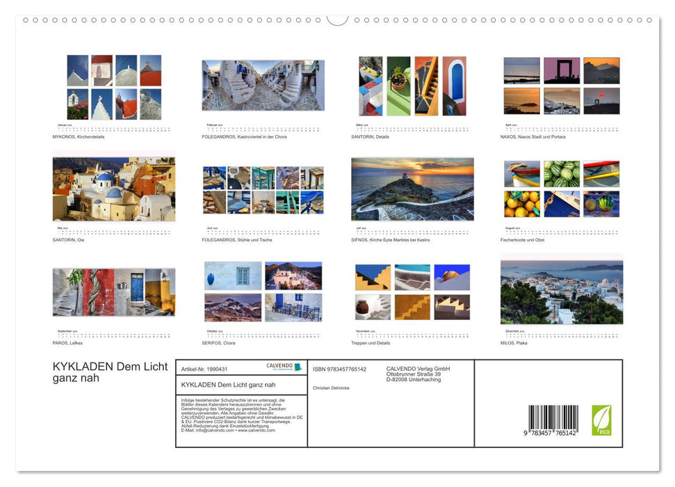 KYKLADEN Dem Licht ganz nah (CALVENDO Premium Wandkalender 2026)
