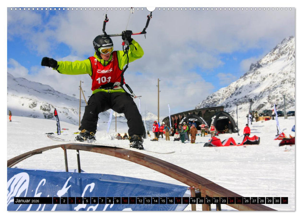 Snowkiting (CALVENDO Premium Wandkalender 2026)