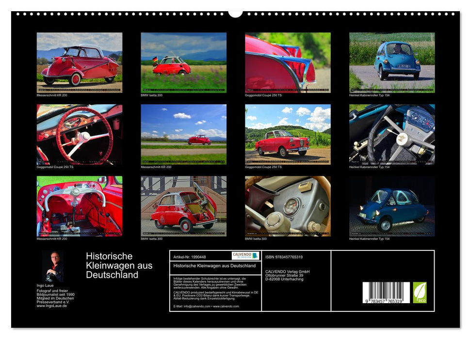 Historische Kleinwagen aus Deutschland (CALVENDO Premium Wandkalender 2026)