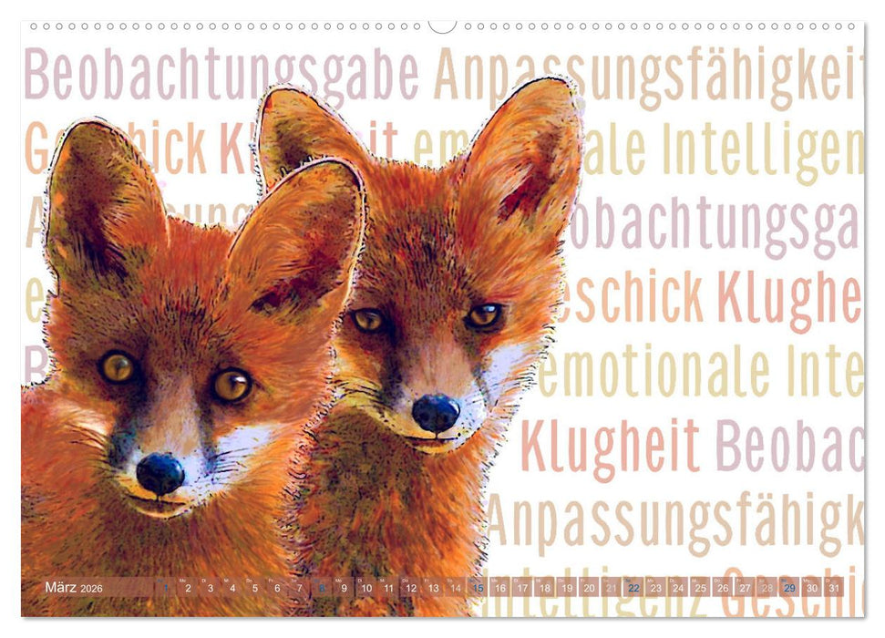 Mein wildes Krafttier und seine spirituellen Werte. (CALVENDO Premium Wandkalender 2026)