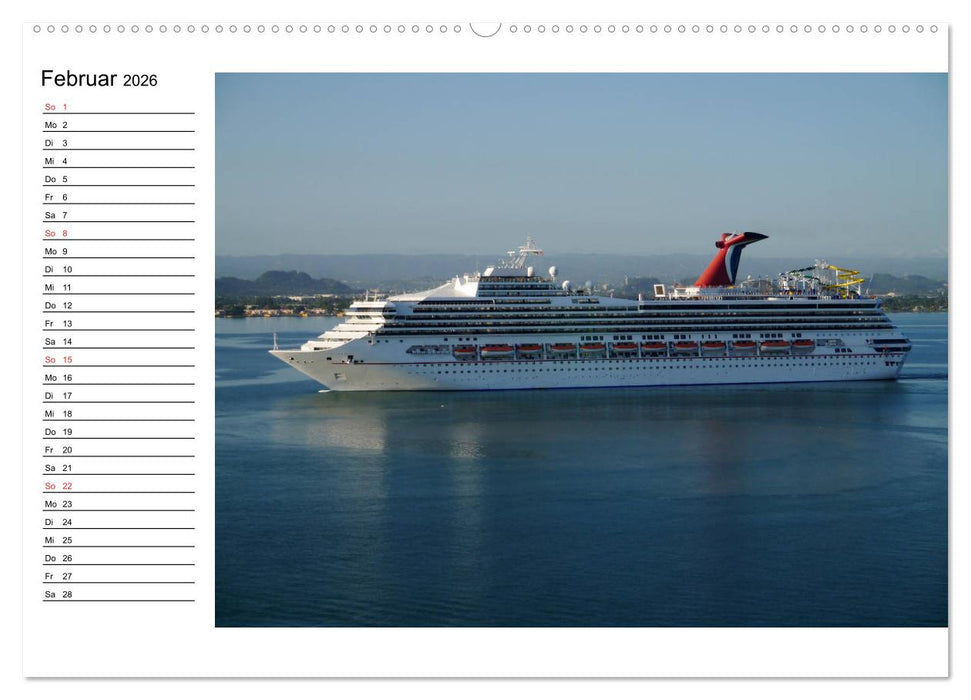 Giganten der Meere - Kreuzfahrtschiffe (CALVENDO Premium Wandkalender 2026)