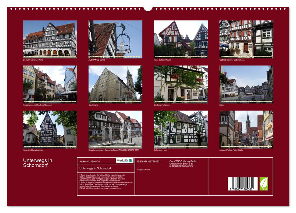 Unterwegs in Schorndorf (CALVENDO Premium Wandkalender 2026)