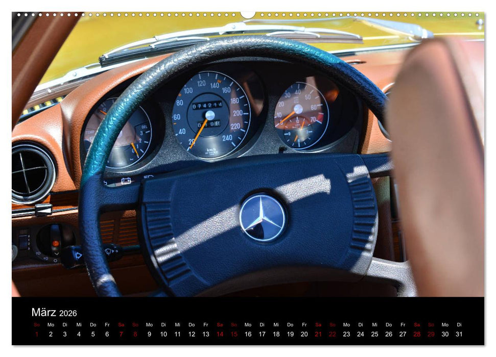 Mercedes SL W107 - zeitlose Eleganz (CALVENDO Premium Wandkalender 2026)
