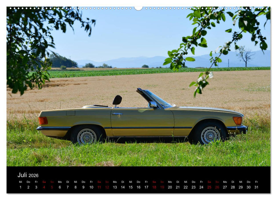 Mercedes SL W107 - zeitlose Eleganz (CALVENDO Premium Wandkalender 2026)