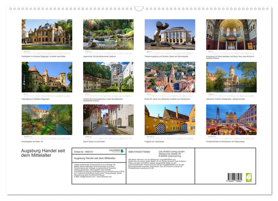 Augsburg Handel seit dem Mittelalter (CALVENDO Wandkalender 2026)