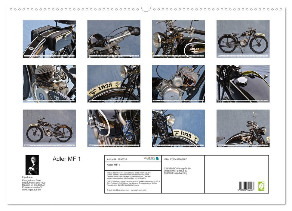 Adler MF 1 (CALVENDO Wandkalender 2026)