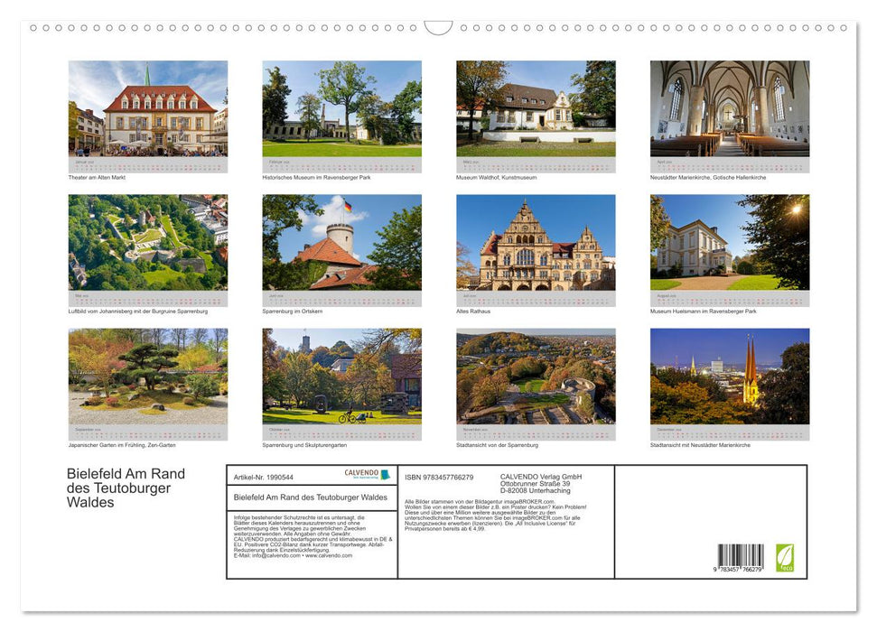Bielefeld Am Rand des Teutoburger Waldes (CALVENDO Wandkalender 2026)